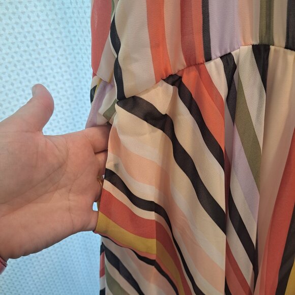 NWT Torrid Midi Chiffon Multicolored Dress Size 3 - Picture 4 of 10
